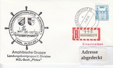 L 763 Landungsboot PLÖTZE , Bundesmarine, Schiffspost, Beleg mit MSP55-1988