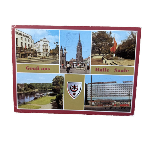 Postkarte halle saale - halle,