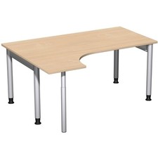 Eckschreibtisch links, 4-Fuß