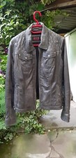 HIS Lederjacke Vintage Biker anthrazit Gr.40/42
