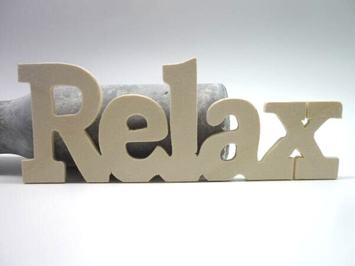Schriftzug relax sperrholz - schriftzug,