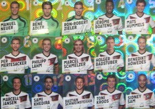 REWE DFB Glitzerkarten FUSSBALL WM 2014 Auswahl aussuchen alle 34 Karten