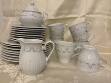 Kaffee Service  8 Personen Eschenbach Bavaria Germany Edel Zart Weiß Artdecor