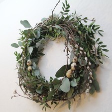 Kranz 35 cm grün weiss braun