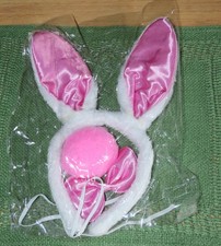 Karneval Bunny-Set, 3-teiliges Hasenset in weiß/pink