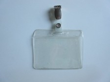 Namensschildhülle mit Clip / Ausweishülle