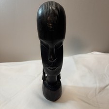 Afrikanische Ebenholz handgeschnitzte Skulptur Büste eines Weiblichen Kopf