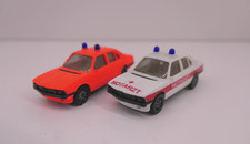 Herpa 1:87 - 2x BMW 528i (E12) "Feuerwehr" leuchtrot + "Notarzt" weiß/rot - (H1)