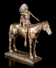 Indianer Figur auf Pferd -