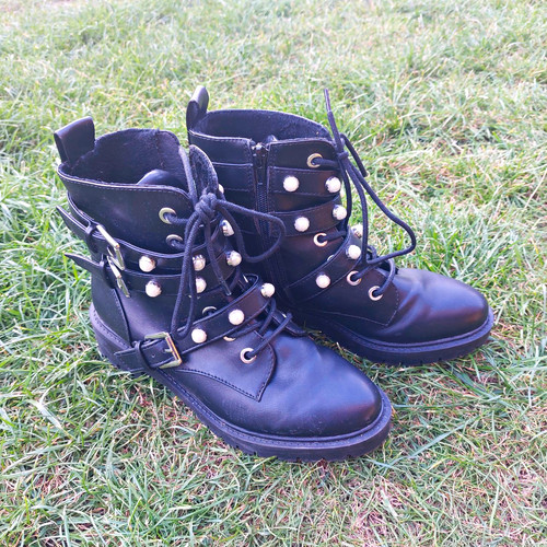Biker stiefel schwarz leder - stiefel,