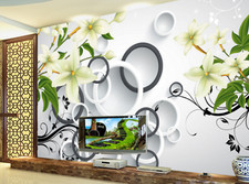 3D Netter Lilien Hintergrund