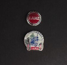2er SET: PIN/Anstecker: Lanz Logo + Traktor Motiv (Oldtimer Bulldog)
