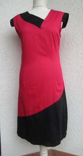 Damen sommerkleid rot schwarz - damen,