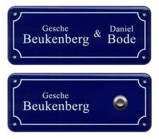 Emaille-Namensschild-200 x80