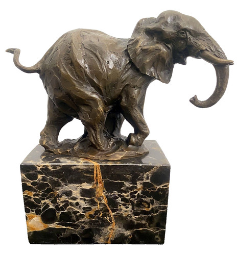 Bronzefigur elefant signiert - elefant,