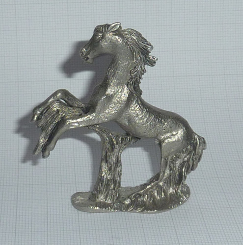 Zinn pferd vollplastisch h - zinn,