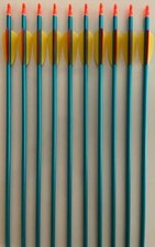 10 Alupfeile 30" Aluminium 2018 blau Spine 475 Bogen, Ek Archery Research Pfeile