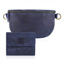 Damenbrieftasche T-11-DB + Gürteltasche T-36-DB Set ZUP-70-DB