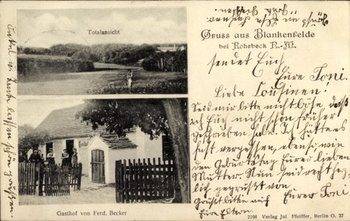 Blankenfelde neumark - ak,