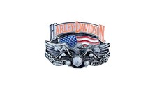 Vintage Harley Davidson Silber