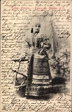 Ak Russische Typen, Frau in