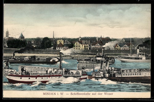 Ansichtskarte minden w - minden, i.