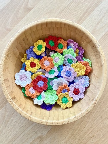 Bunte häkelblumen - bunte,