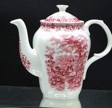 Kaffeekanne Kanne Teekanne ROMANCE groß Alfred Maekin Staffordshire England 23cm
