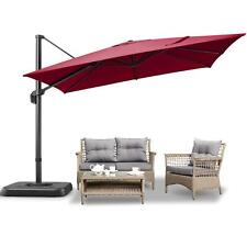 3mx3m Großer freischwingender Terrassenschirm Outdoor-Regenschirm für Terrasse