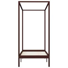 Himmelbett-Gestell Dunkelbraun