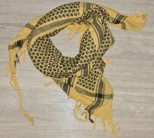 Pali Tuch/Schal Halstuch mit Geometrisches Muster+Franzen⭐senfgelb schwarz⭐NEU