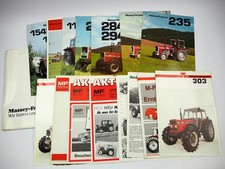 19x Prospekt Massey Ferguson MF Schlepper 1970/80er Jahre