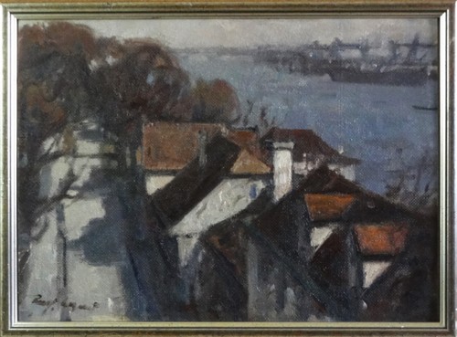 Hamburg häuser blick auf - ,