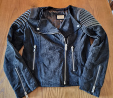 MNG GENUINE LEATHER Lederjacke Damen Bikerjacke Jacke Schwarz Gr. S