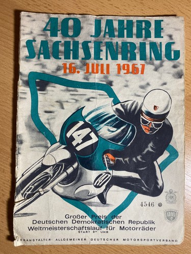 Rennprogramm sachsenring 1967 - rennprogramm,