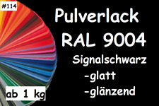114 Pulverlack RAL 9004