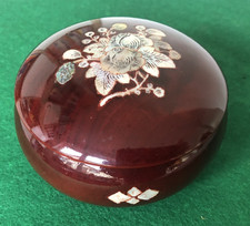 Holzdose vinted mit Permuteinlagen Rosen