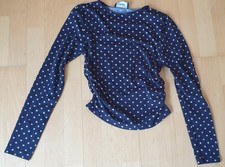 Cider , Langarm Shirt Gr. XS, 34, dunkelblau mit Punkten, gebraucht