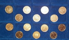 1 DM Mark Münzen - 14 Sück  VER GOLD ET - sehr guter Zustand 