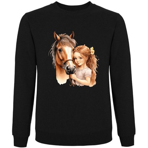 Sweatshirt schwarz pferde - sweatshirt,