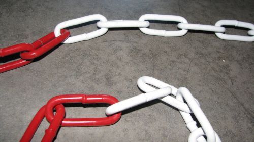 Absperrkette stahl rot - absperrkette, rot-weiß