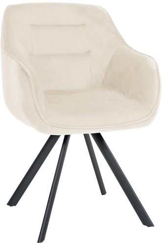 Stuhl russel samt creme - russel,