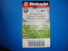 14/15 Ticket Eintracht Frankfurt BVB Dortmund Eintrittskarte Sammler Bundesliga