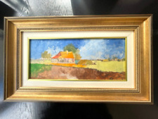 DDR Maler Prof. Heinrich Burkhardt: Gemälde, Mischtechnik  Landschaft, Kunst