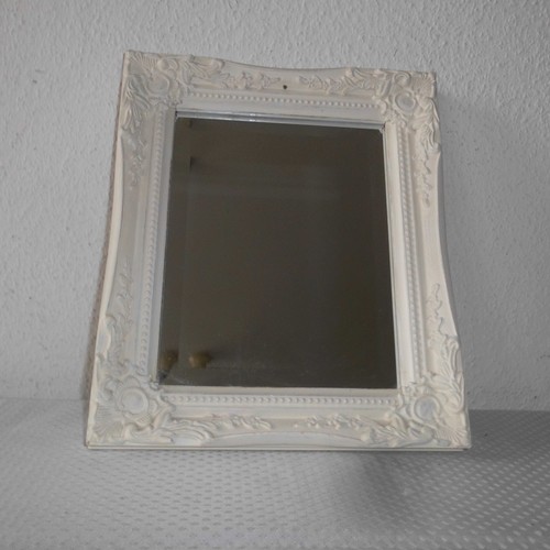 Holzspiegel weiß shabby chic - weiß,