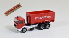 Herpa 1:87 H0 - MAN F8 WLF Abrollmulde, Container "Feuerwehr" - ohne OVP - G 45