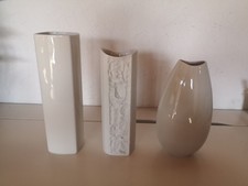 3 Porzellan Vasen weiss 70er Jahre Heinrich Thomas Hutschenreuther 