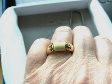 Ehinger Schwarz TIPIT Ring, Gelbgold, Größe 18,5