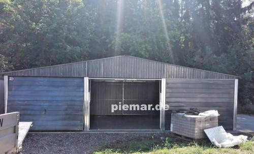 Blechgarage 9x8 5x2 - 9x8,5x2,95m, lager