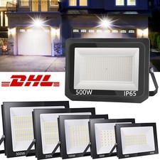 LED Strahler Außen Fluter 10W-500W Baustrahler Flutlicht 230V Scheinwerfer IP65